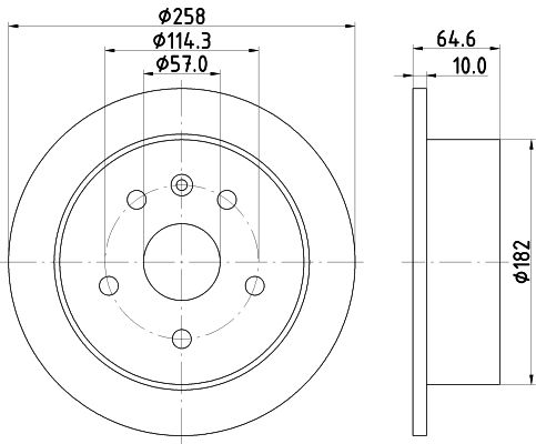 HELLA PAGID Bremžu diski 8DD 355 110-681